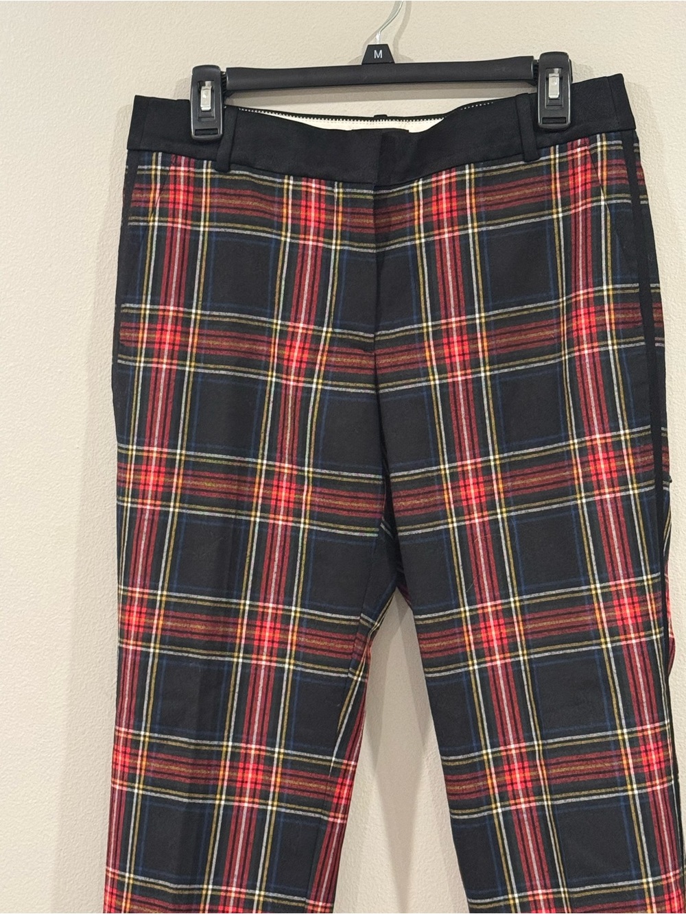 Women's J. Crew Tartan Plaid Wool Pants, Size 8 NEW Christmas Winter - Picture 2 of 7
